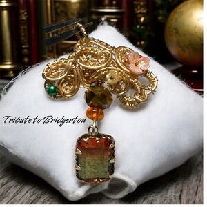 Gold and Green Statement pendant